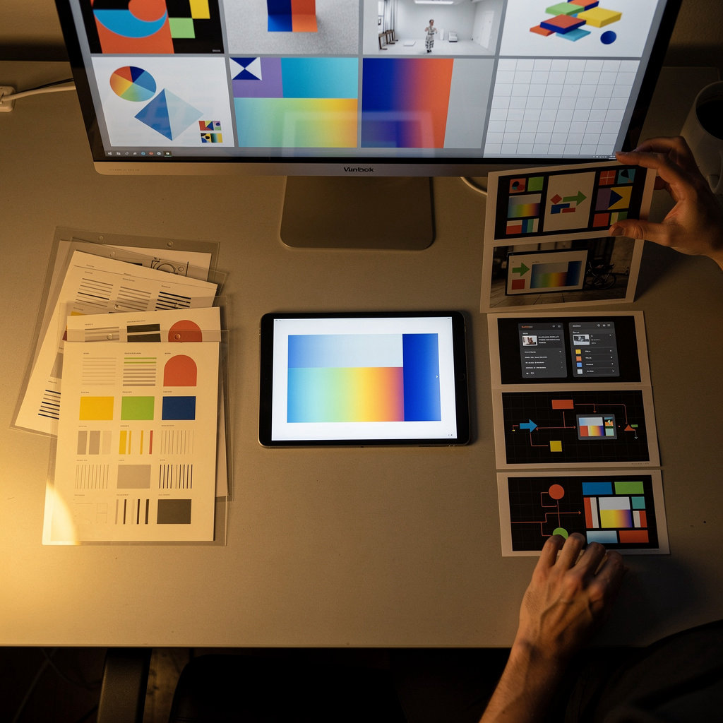 Indisign Studio brand identity visual system design project